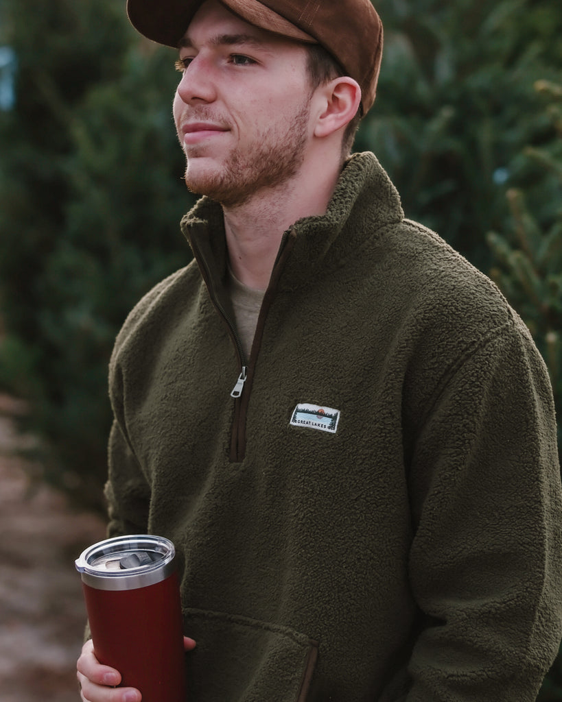 Mens pullover sherpa online
